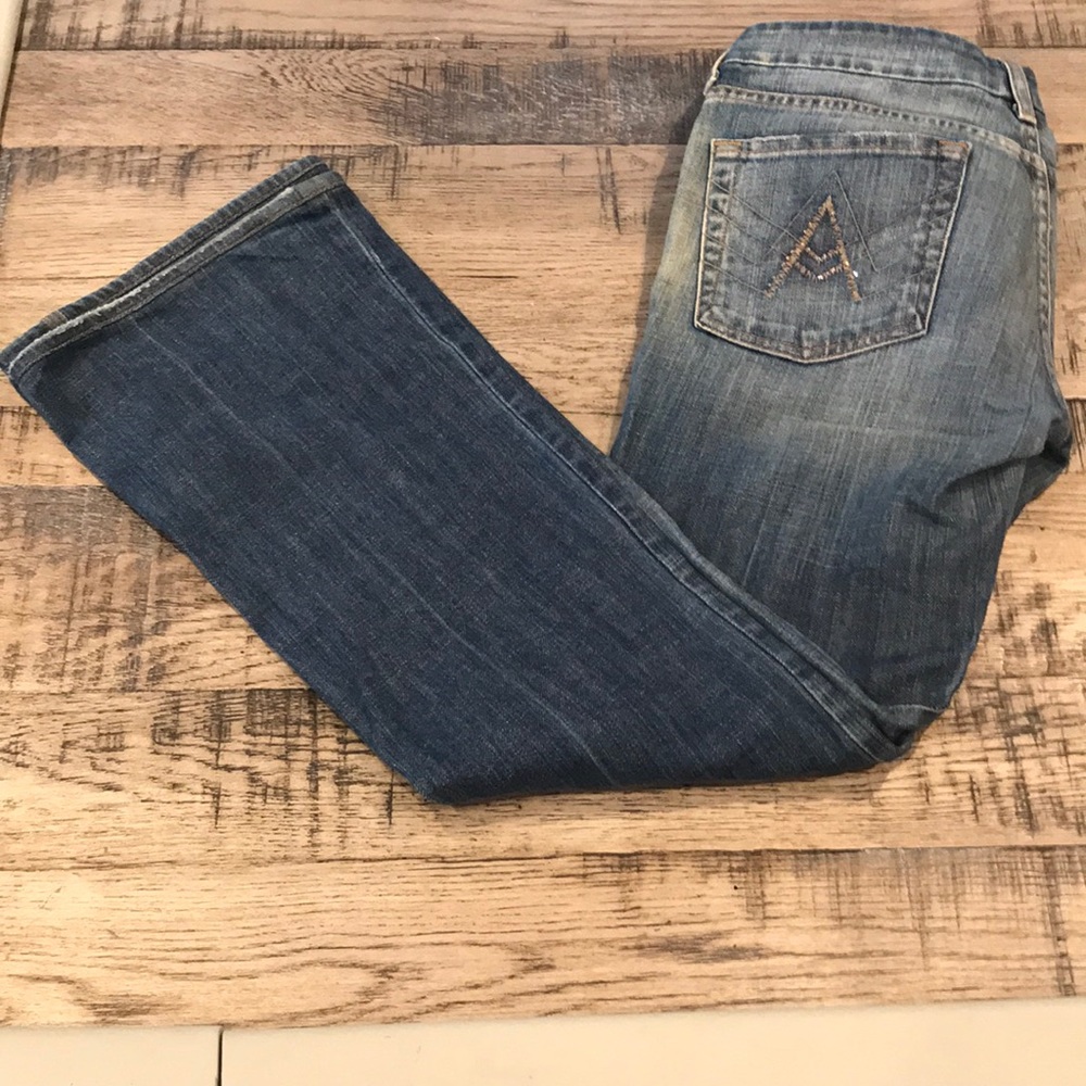 7 For All Mankind Crystal “A” Pocket Bootcut Jeans